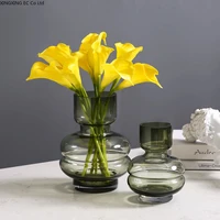 light luxury glass vase transparent flower arrangement dried flower accessories modern minimalist home living room decorations