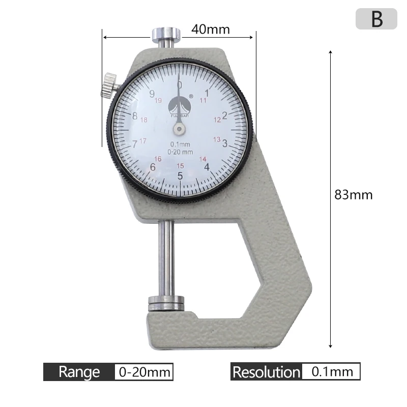 Толщиномеры плоский зонд толщиномер 0 10 мм/0 20 мм пахиметр для бумаги кожи