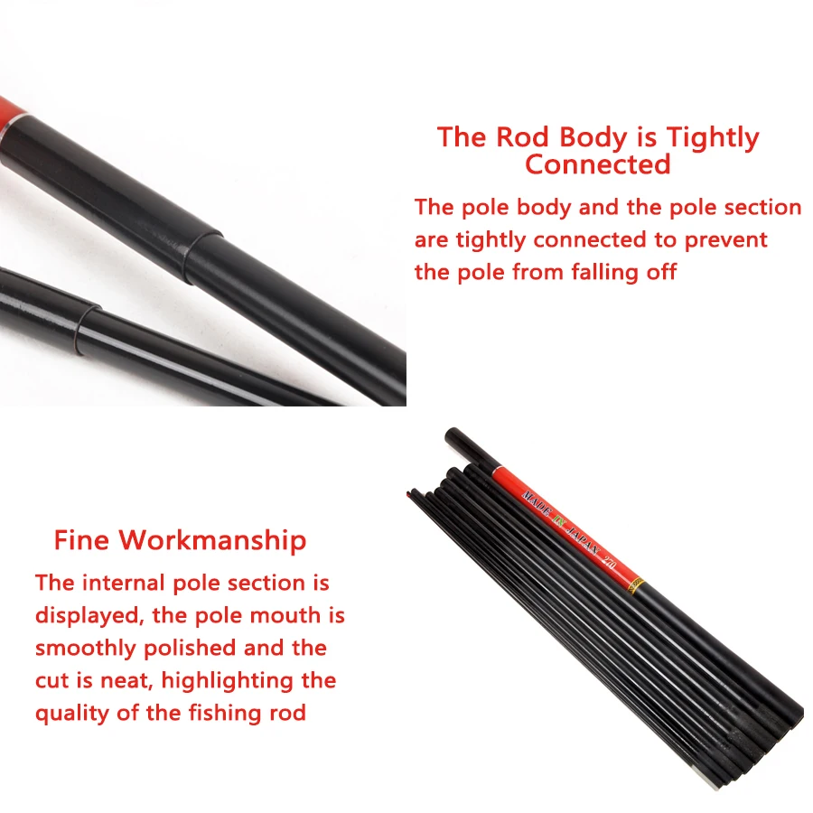 Телескопическая рыболовная удочка из стеклопластика 1 8/2 1/2 4/2 7/3 0/3 6 м | Спорт и