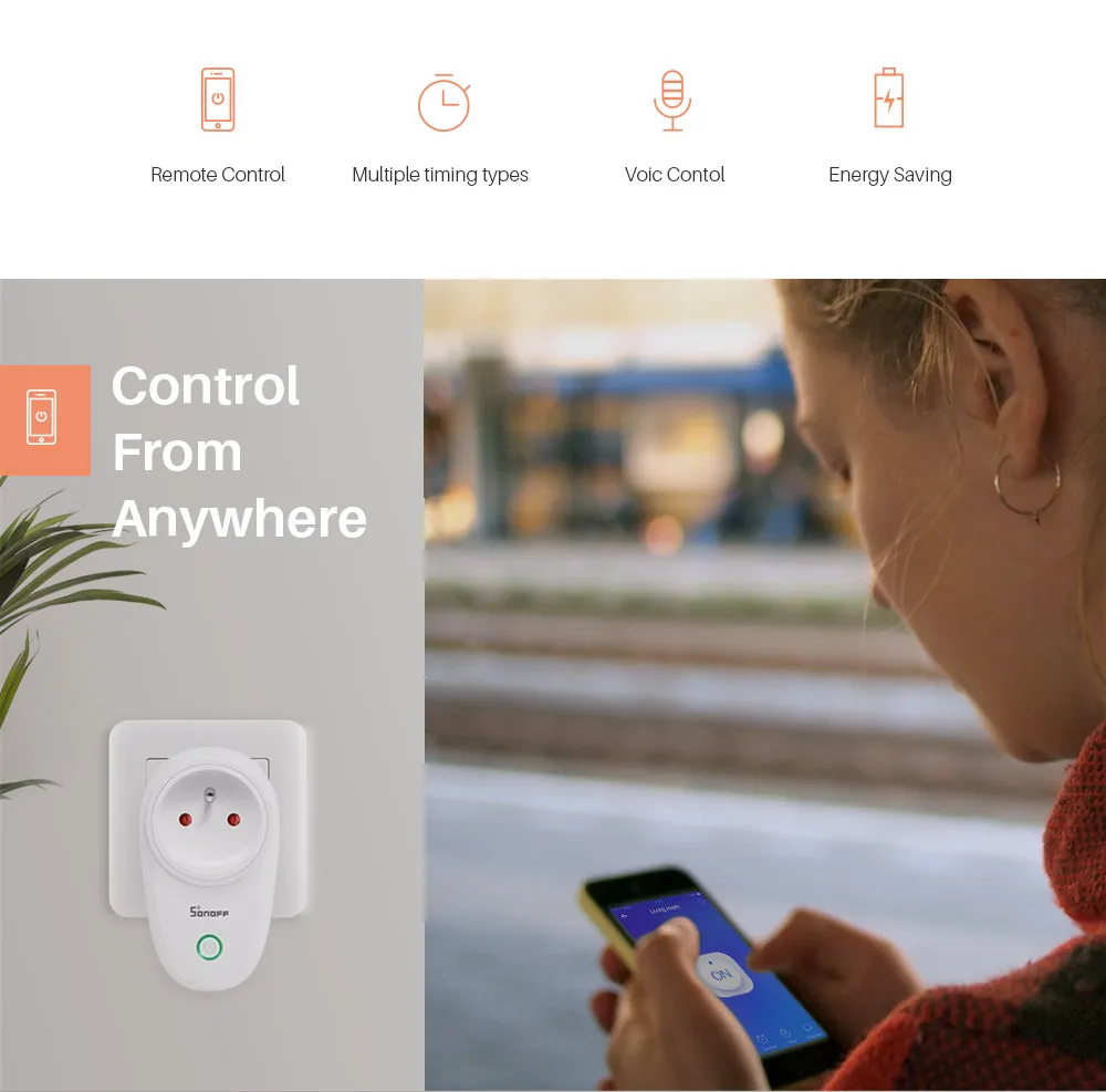 Itead Sonoff S26 умная Wi-Fi розетка CN AU UK US EU вилка беспроводной пульт дистанционного управления через eWeLink работает с Alexa Google Home