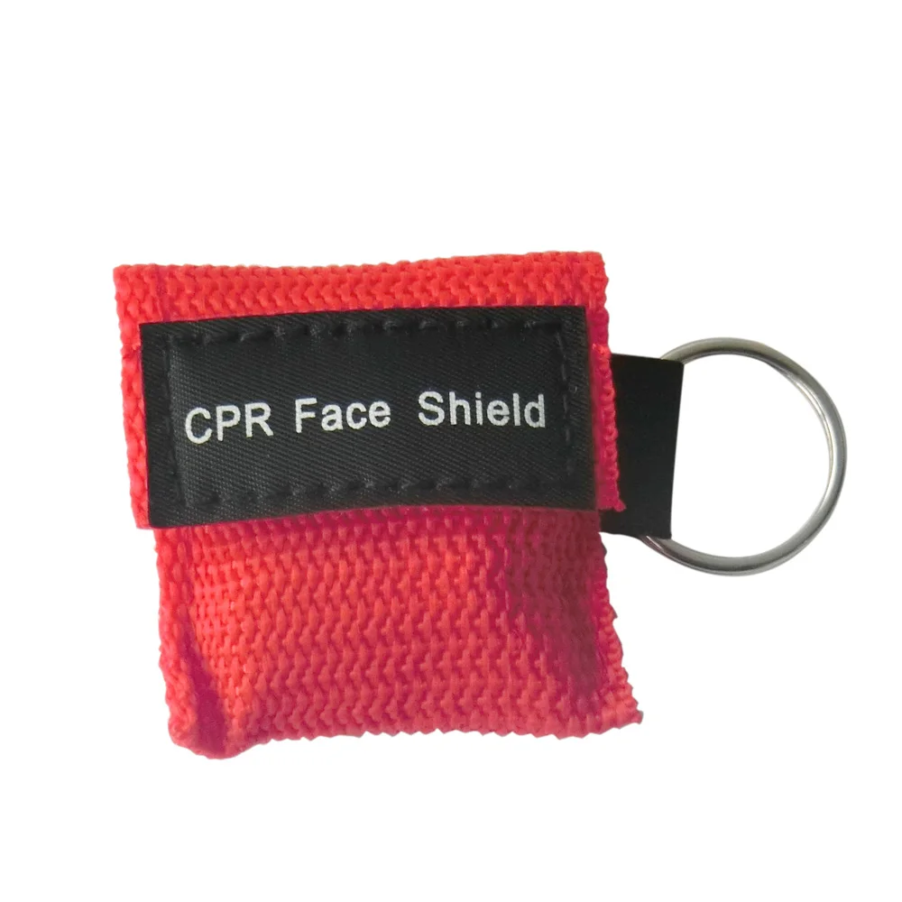 Red 50 шт./лот CRP маска рот к рту дыхание одобрено FDA многоразовый спасательный на карабине CPR брелок 8 цветов аварийный спасательный комплект - Цвет: Red