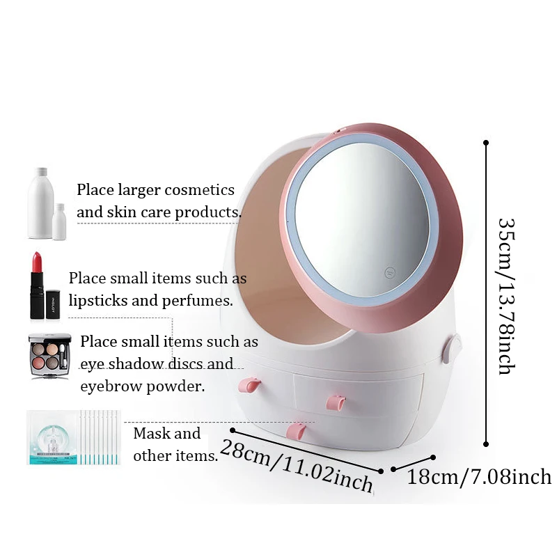 Ящик для хранения косметики Женский водонепроницаемый и пыленепроницаемый