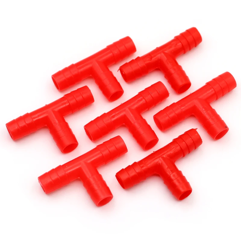 100Pcs Nipple Drinker Tee Tube Connector Diameter 8mm Plastic Rabbit Chicken Quail Doves Pets Connecting Pipe Farm Equipments - купить по