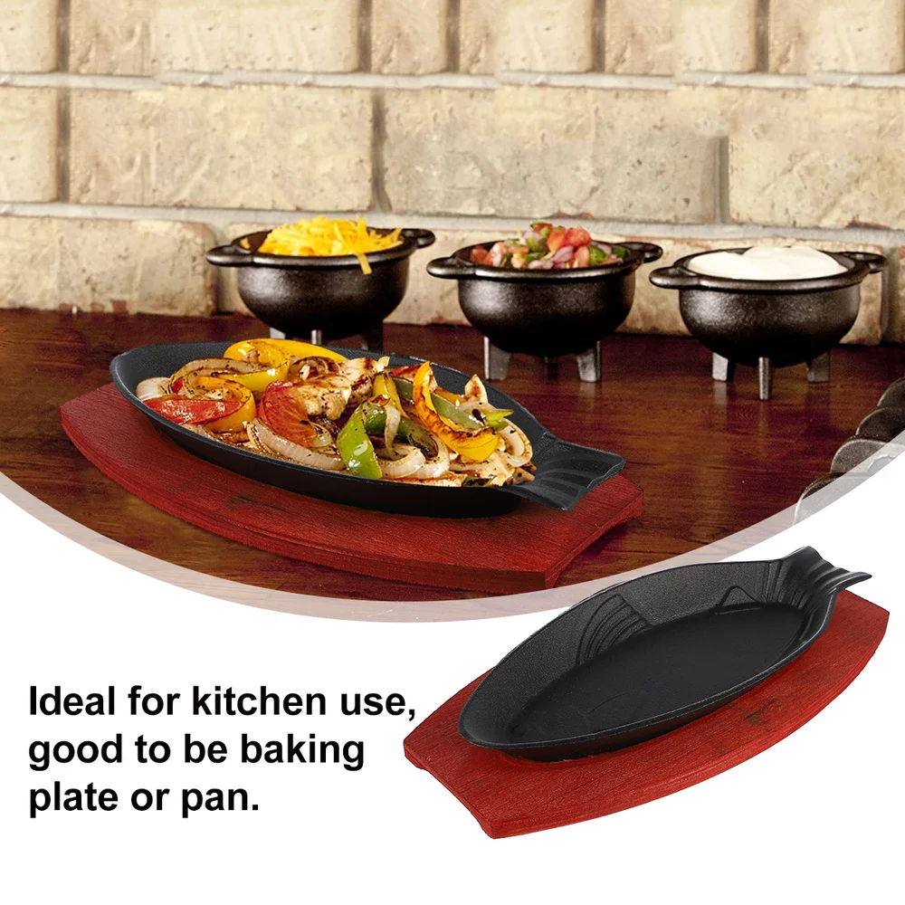 

Stove Baking Tray Household Fried Steak Pan Creative Baking Pan Iron Frypan