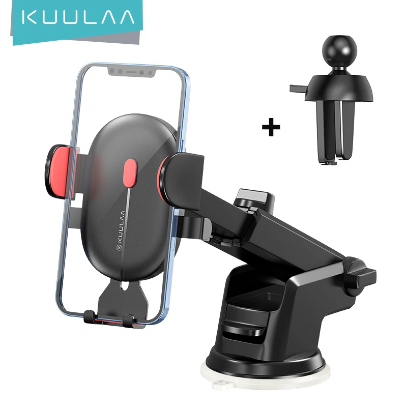 

KUULAA Car Holder for Mobile Phone Stand in Car No Magnetic Adjustable GPS Air Mount Support For iPhone Huawei Xiaomi Samsung