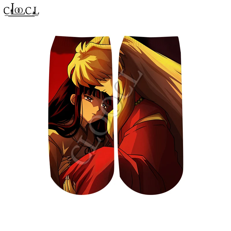

CLOOCL Drop Shipping Japanese Anime Inuyasha 2021 New 3D Printed Cute Cotton Straight for Men Women Harajuku Korean Socks