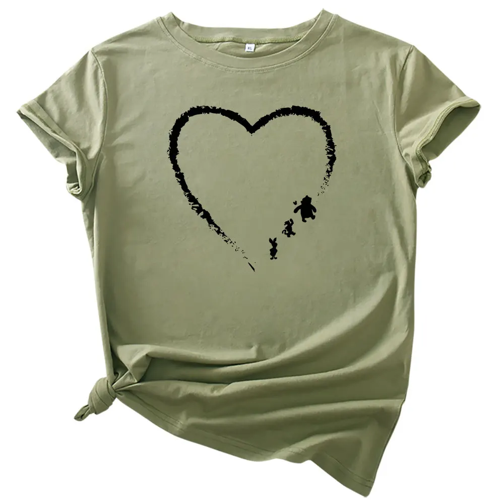 

2020 Plus Size Tshirt S-5XL New Print T Shirt Women 100% Cotton O Neck Short Sleeve white T-Shirt Tops Summer Casual Shirts