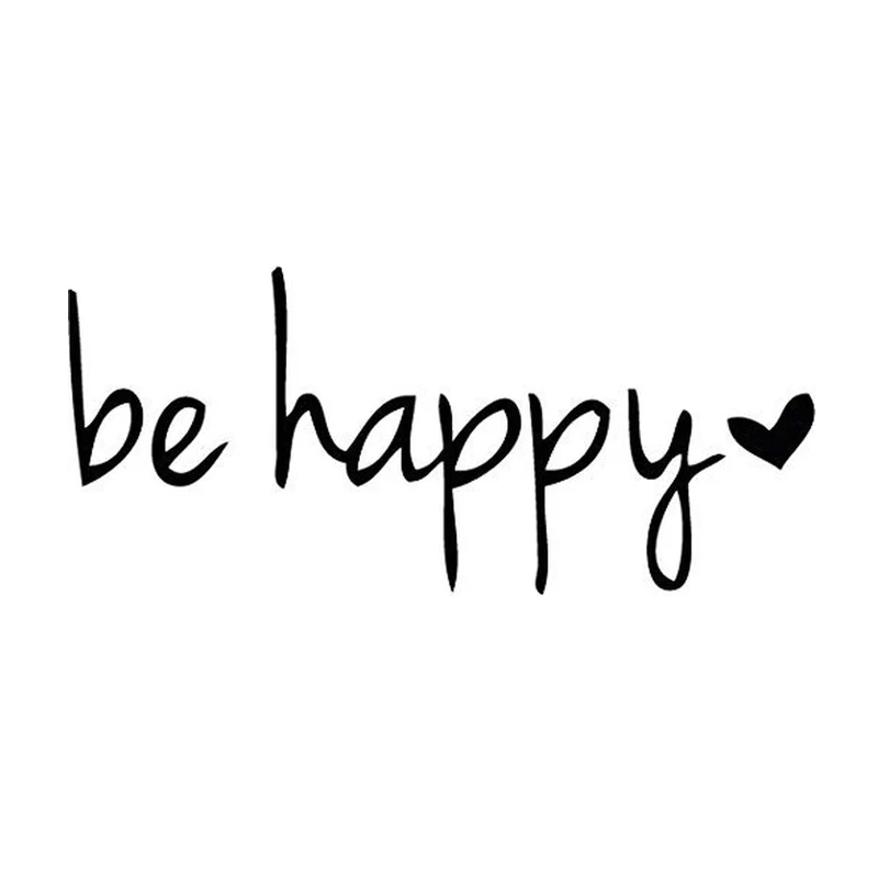 6 &quotширокий Be Happy стикер наклейка ноутбук автомобильный ноутбук|Наклейки на