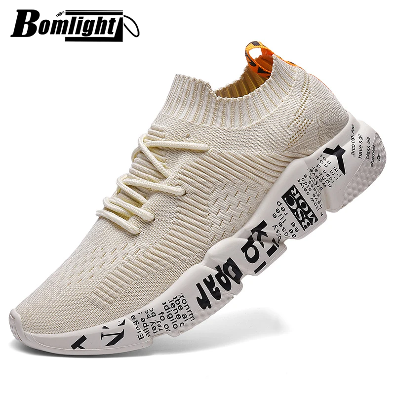 Bomlight Graffiti Sneakers Men Casual Shoes Spring Autumn Black Gold Loafers Trainers Man Tenis Masculino 39-46 | Обувь