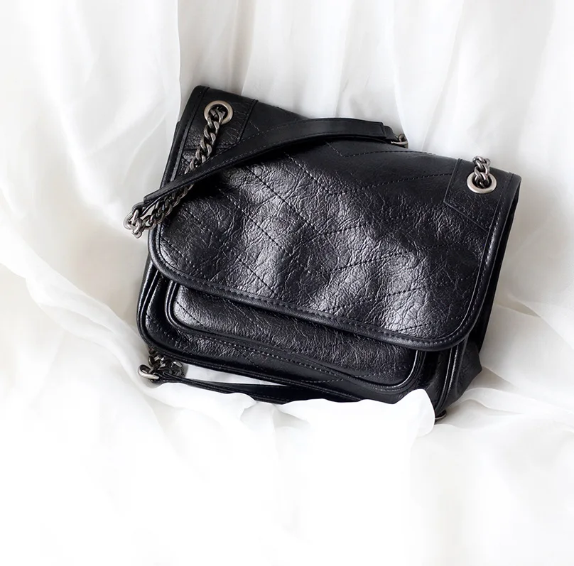 Новинка 2020 складная сумка почтальонка из бычьей кожи в стиле ретро с V образным