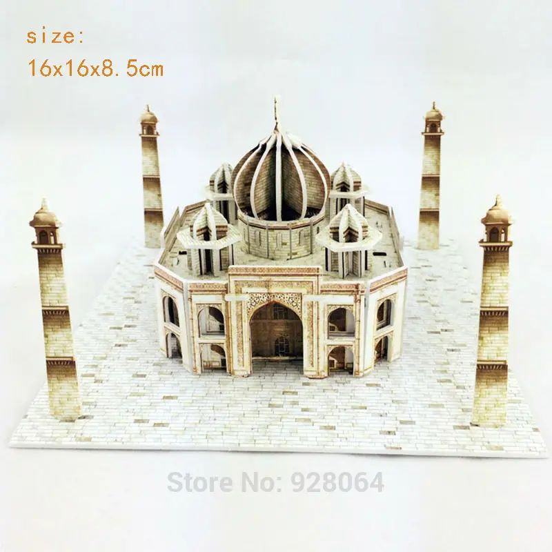 Rompecabezas 3D de papel para ni&ntilde;os, juguetes educativos para ni&ntilde;os, DIY, juguetes para beb&eacute;s, casa, castillo, rompecabezas, modelo para ni&ntilde;os-1