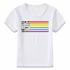 Детская одежда, футболка со световым мечом, радужная детская футболка для мальчиков и девочек рубашки для малышей, oal021