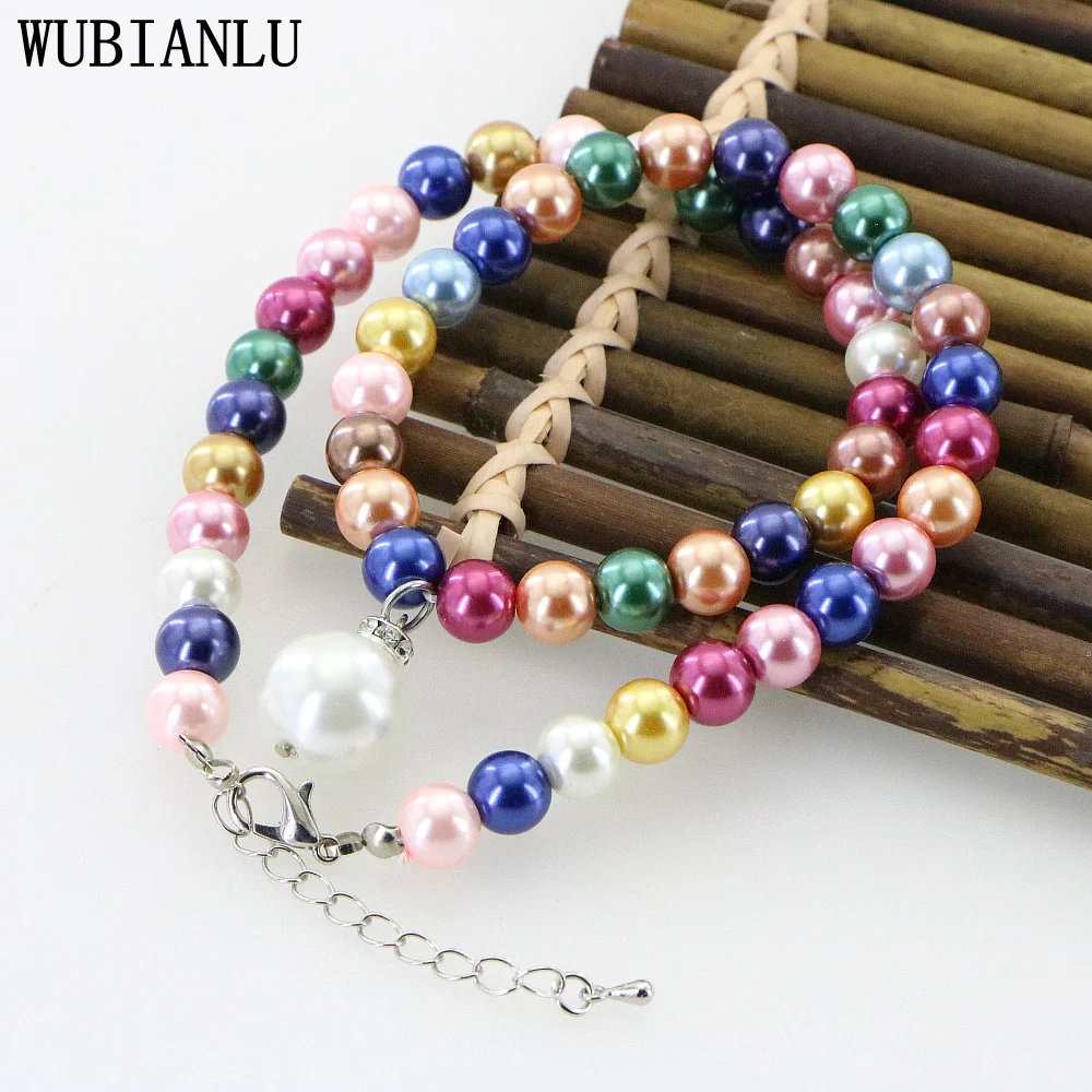 

New 3 Style Fashion Shell Imitation Pearl Necklace Women In Pendant Necklaces Charming Jewelry