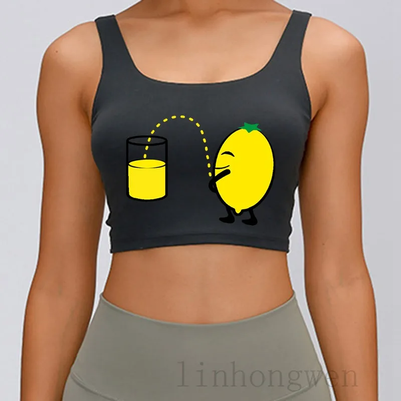 Лимон майка фитнес письмо Демисезонный забавная Повседневная футболка Т Размеры