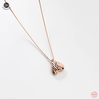 dreamhonor 100 925 sterling silver rose gold color plated heart pendant necklaces wholesale women necklaces jewelry smt643