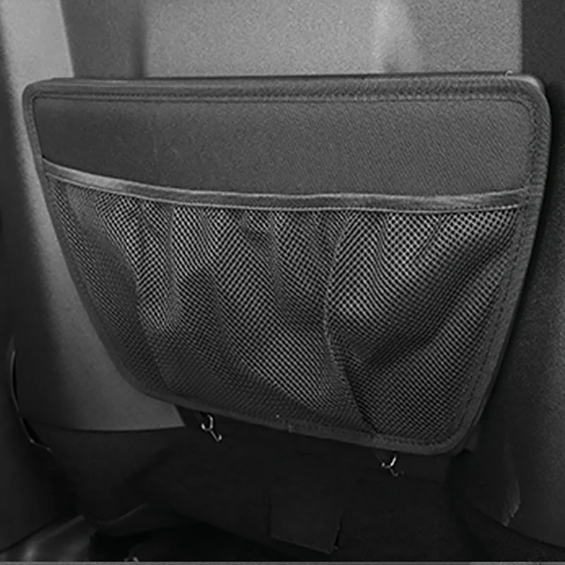

for Land Rover Defender 110 130 2020 Car Black Cloth Front Seat Back Storage Bag Net Pocket Bag Car Accessories