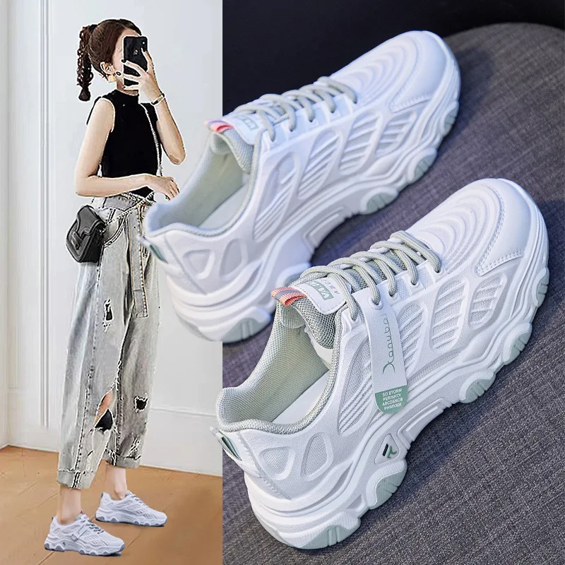 

Fashion Korean version 2022 trend autumn and winter new style thick-soled increase casual student sports shoes women