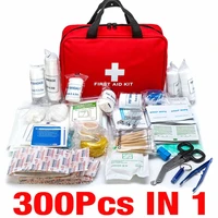 300pcs portable first aid kit travel outdoor camping home household emergency bag band aid bandage treatment pack survival kit
