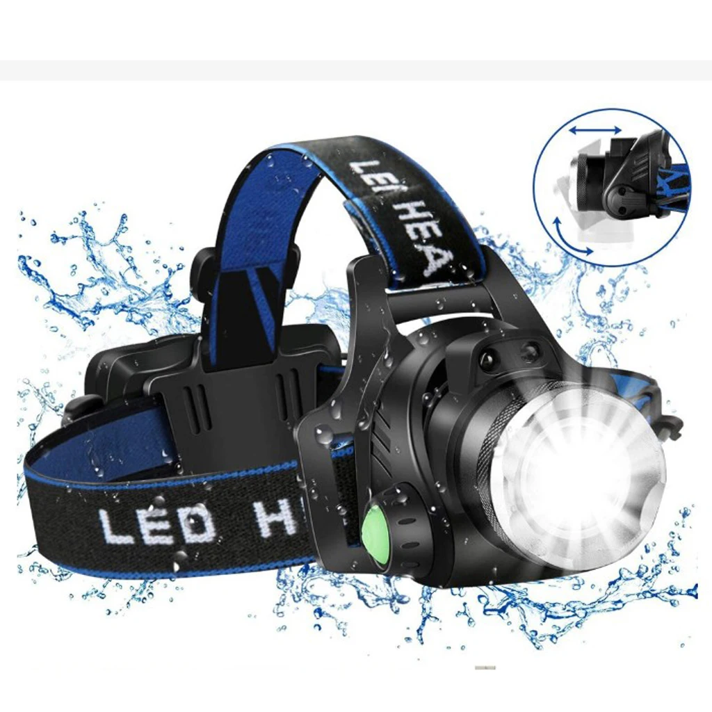 

USB Rechargeable Motion Sensor Headlamp Flashlight Headlight Adjustable Headband