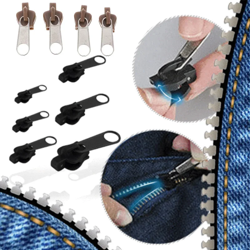 Недавно прочный 6/12 шт Универсальный исправить молния Ремонтный комплект Замена