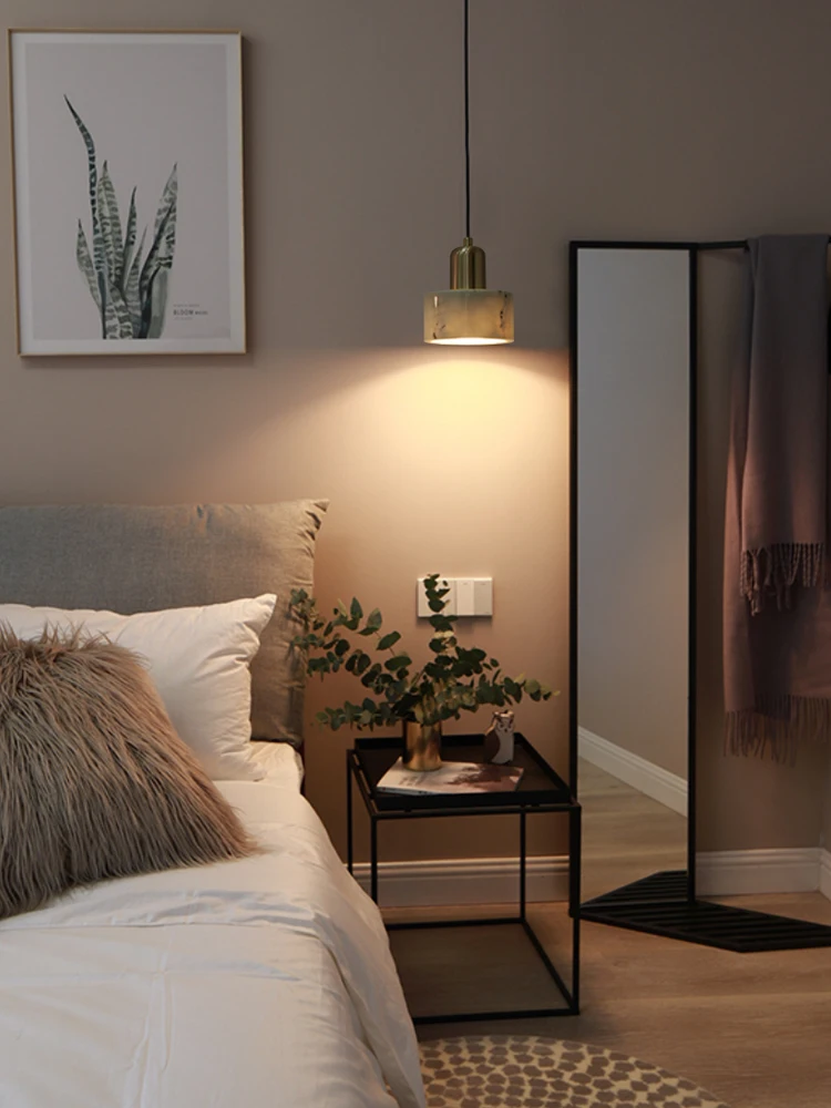 

Прикроватная люстра для спальни, Роскошная лампа в стиле знаменитостей, подвесной светильник для эркера, скандинавский ресторанный барный ...