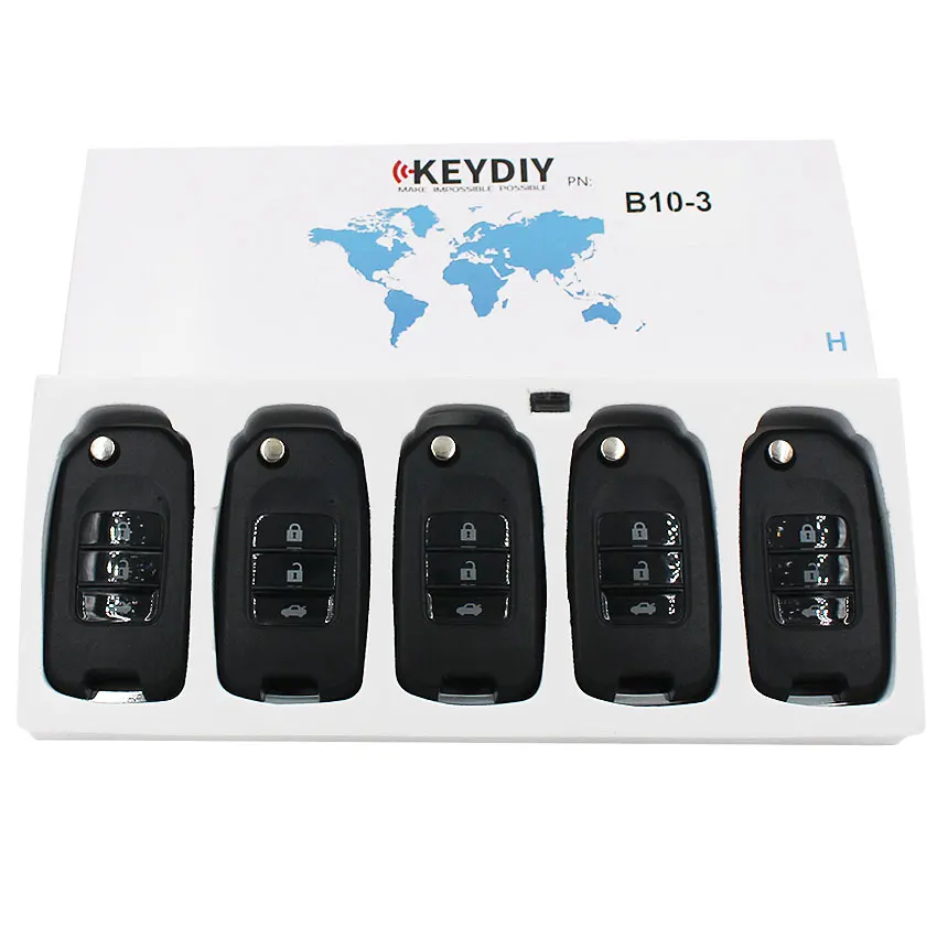 KEYDIY 5 шт. KD B10-3 honda 3 кнопки серии B пульт дистанционного универсальный управления