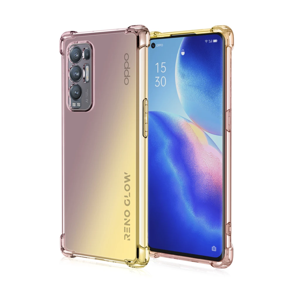 transparent gradient color phone cases for oppo realme narzo 50i narzo 50a realme gt neo2 realme 8i a55s 5g soft silicone cover free global shipping