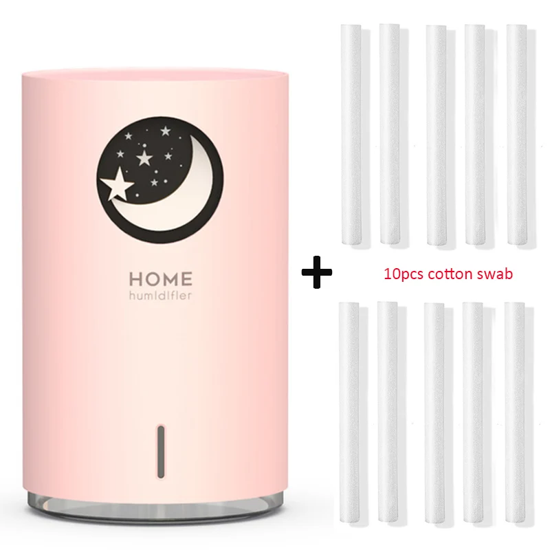 Pink Star 10filter Домашний увлажнитель 700 мл большой Ёмкость USB воздушный увлажнитель воздуха Арома-диффузор для эфирных масел с Цвет светодиодный светильник очиститель воздуха распылитель, распылитель - Цвет: Pink Star 10filter