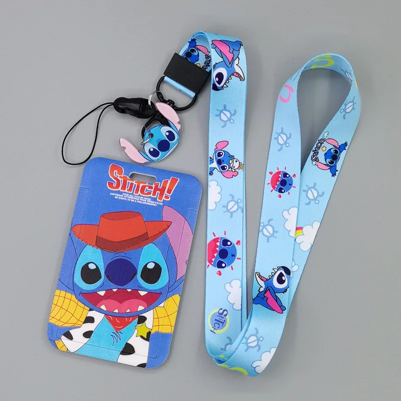 yq176 cute stitch key lanyards for keychain pendant id card cover phone usb badge holder key ring neck straps accessories gifts free global shipping