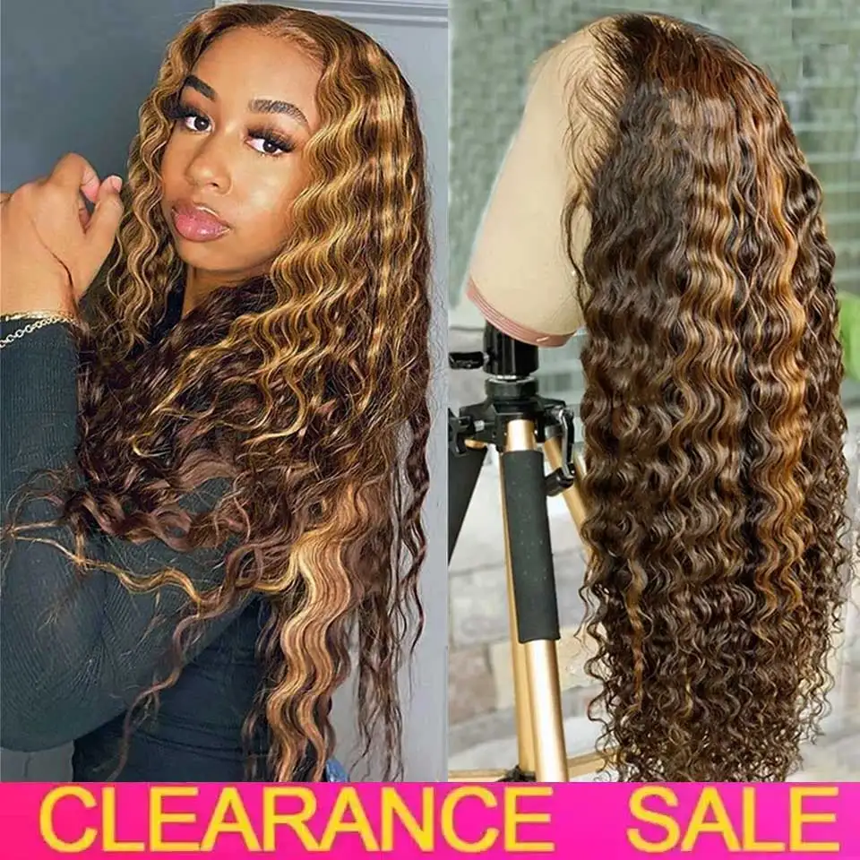 Парик с глубокой волной Омбре фронтальные прозрачные кудрявые передние парики