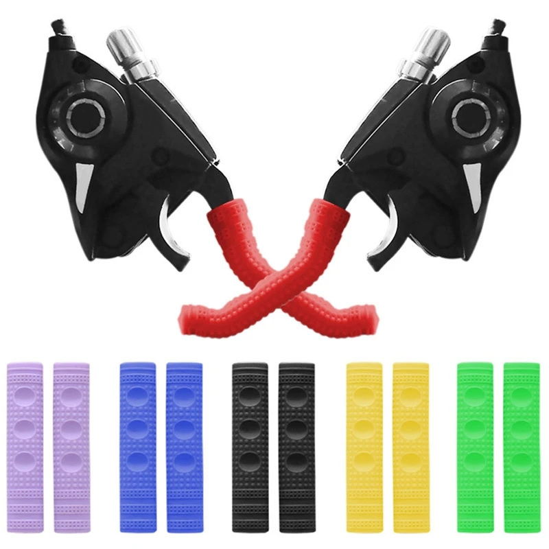 

2PCS Universal Bicycle Brake Lever Cover Silicone Gel Mountain Road Bike Cycling Handle Lever Protection Cover Brake Sets Gear