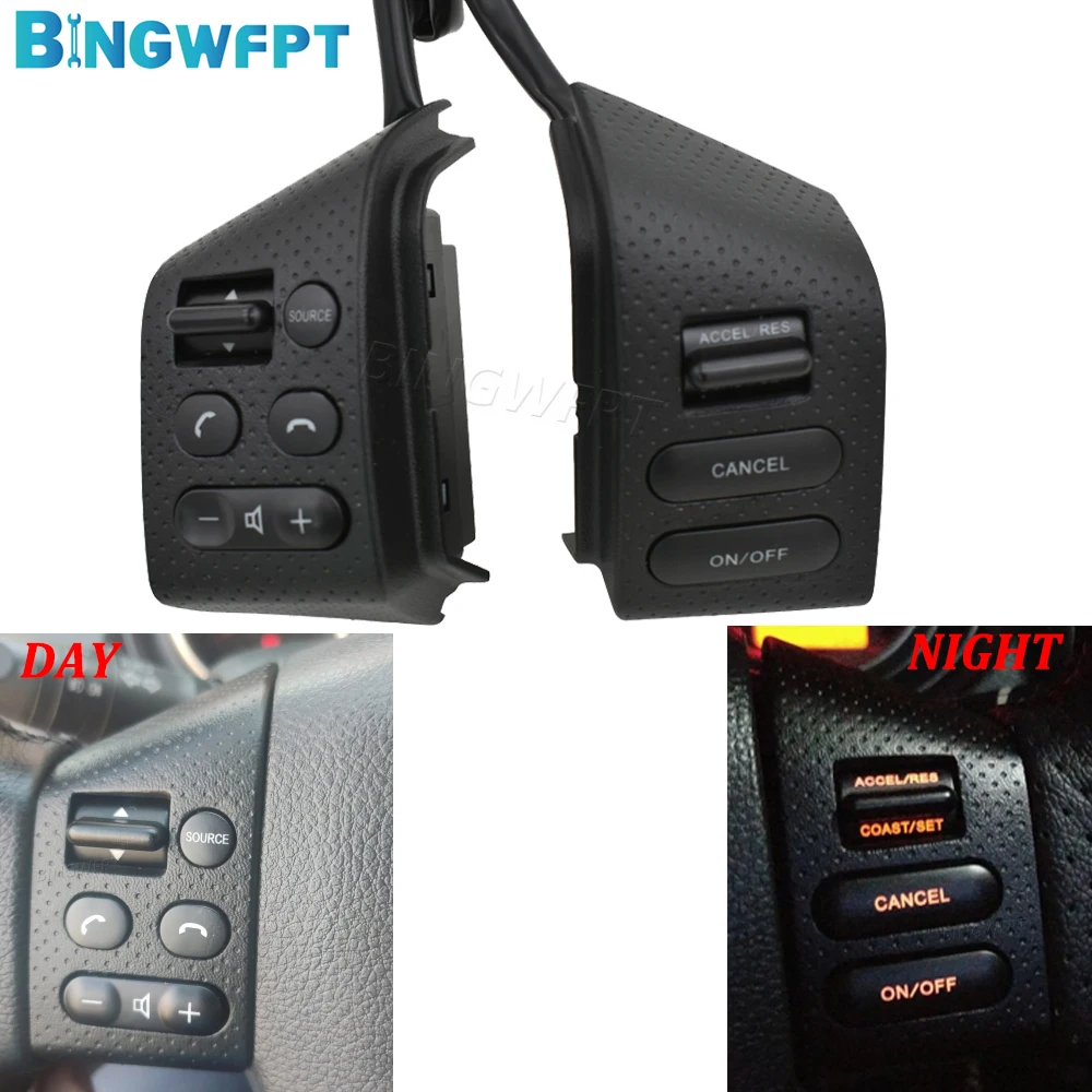 

Автомобильные аксессуары, кнопки управления на руль для Nissan Livina Tiida Sylphy с подсветкой, серебристые, черные кнопки