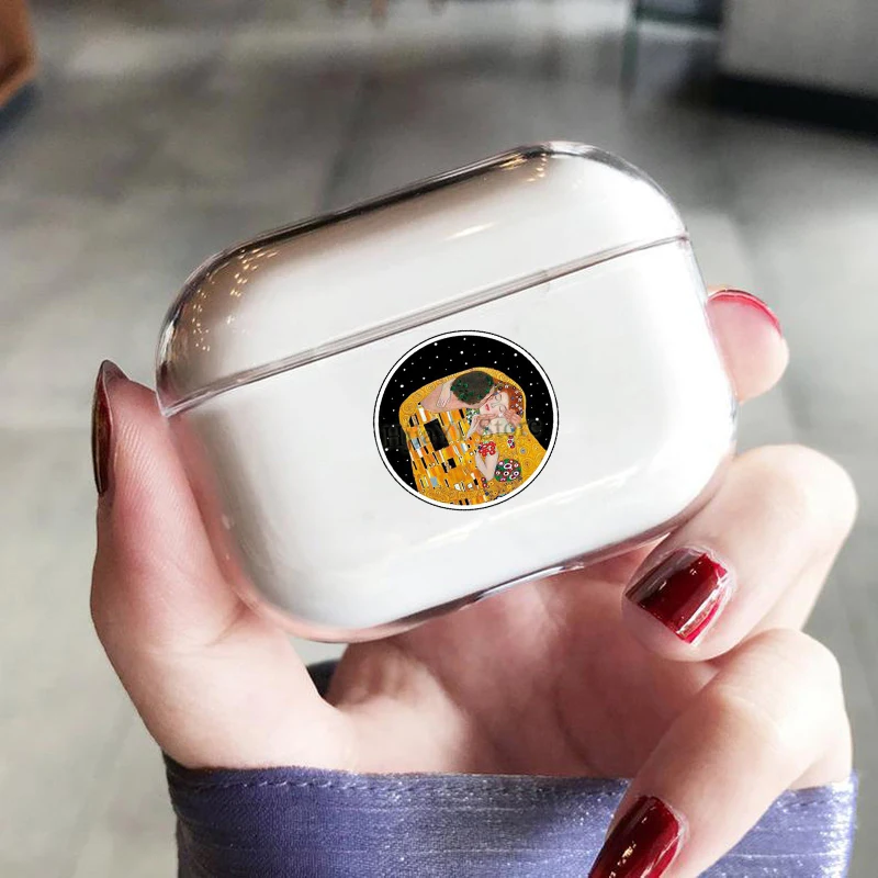 Чехол для наушников Klimt Kiss AirPods Pro прозрачный защитный чехол Airpods 3 зарядное