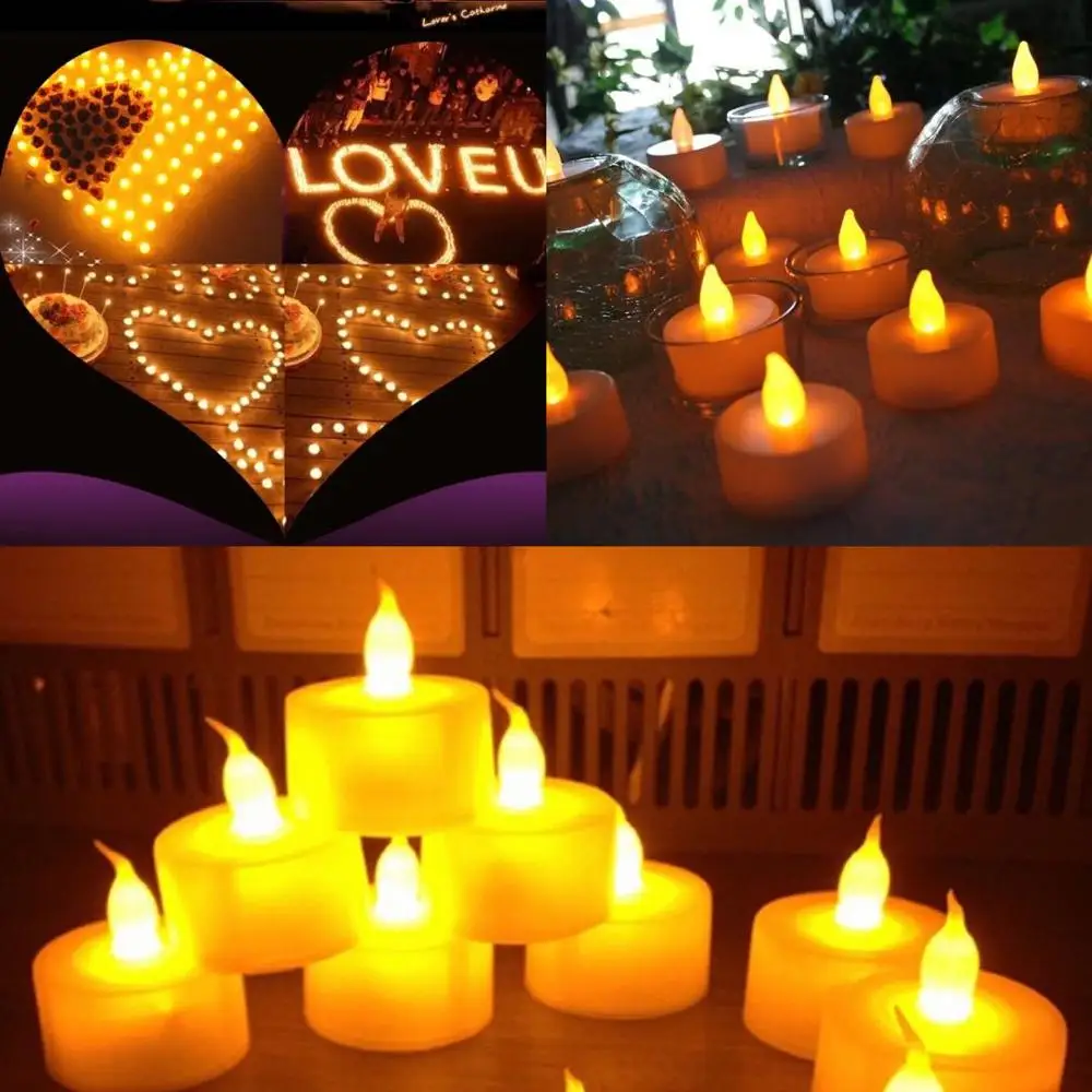 

1PCS Flameless Smokeless LED Tealight Candle Light Safety Home Bar Decoration Battery-Powered Party Wedding festival decor