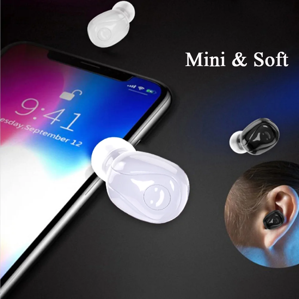 Мини 5 0 Bluetooth беспроводные наушники вкладыши спортивные с микрофоном хэндс фри