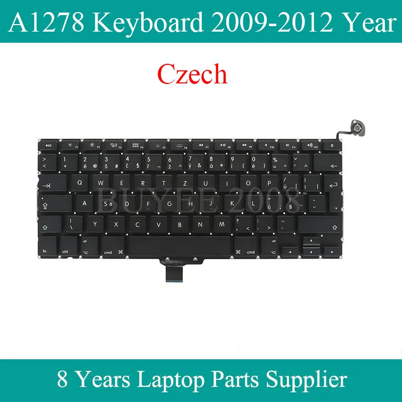 A1278 Клавиатура 2009 2010 2011 2012 года для Macbook Pro Чешская клавиатура светильник ка