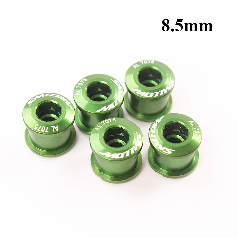 5PCS-Green-8.5mm 5 шт. болты для велосипедных цепей одинарные/двойные/трехскоростные винты для велосипедных кривошипов и цепных колец MTB Аксессуары для велосипеда - Цвет: 5PCS-Green-8.5mm