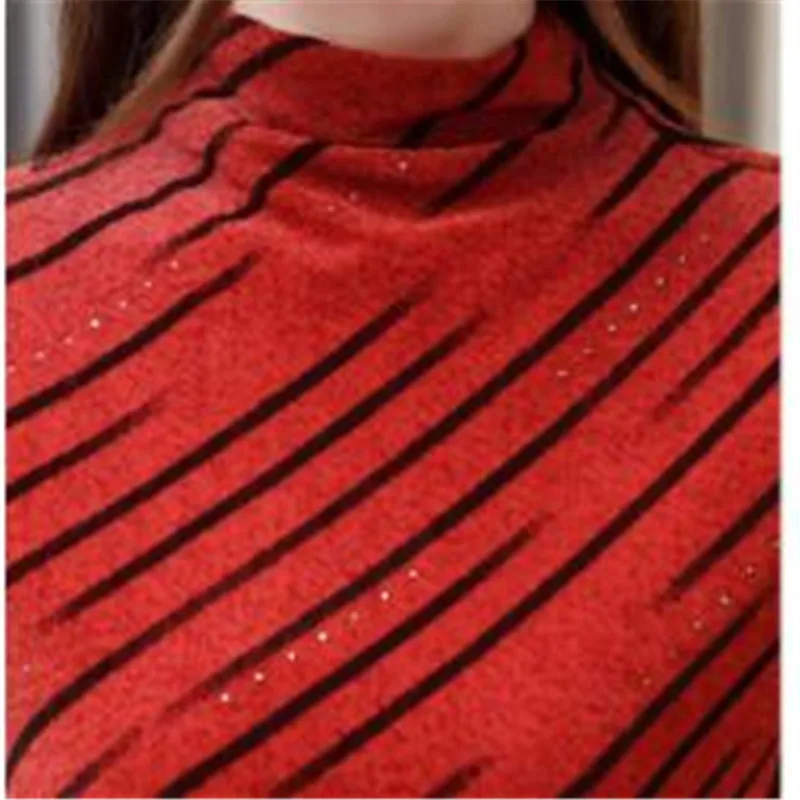 

Brushed Women Tops Autumn Winter 2019 Short Blusa Feminina Slim Half-Turtleneck Shirts Plu Size 3XL Blusas Mujer De Moda H215