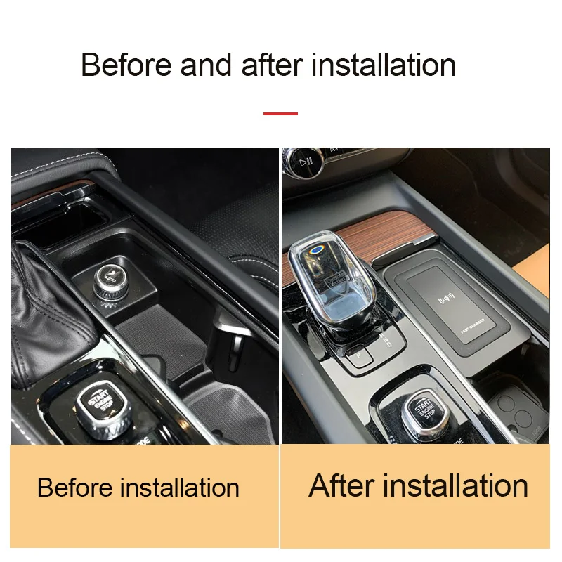 

Car QI Wireless Charger FOR VOLVO XC90 S90 V90 XC60 V60 C60 2018 2019 2020 Charging Plate Wireless Phone Charger Accessories 10w