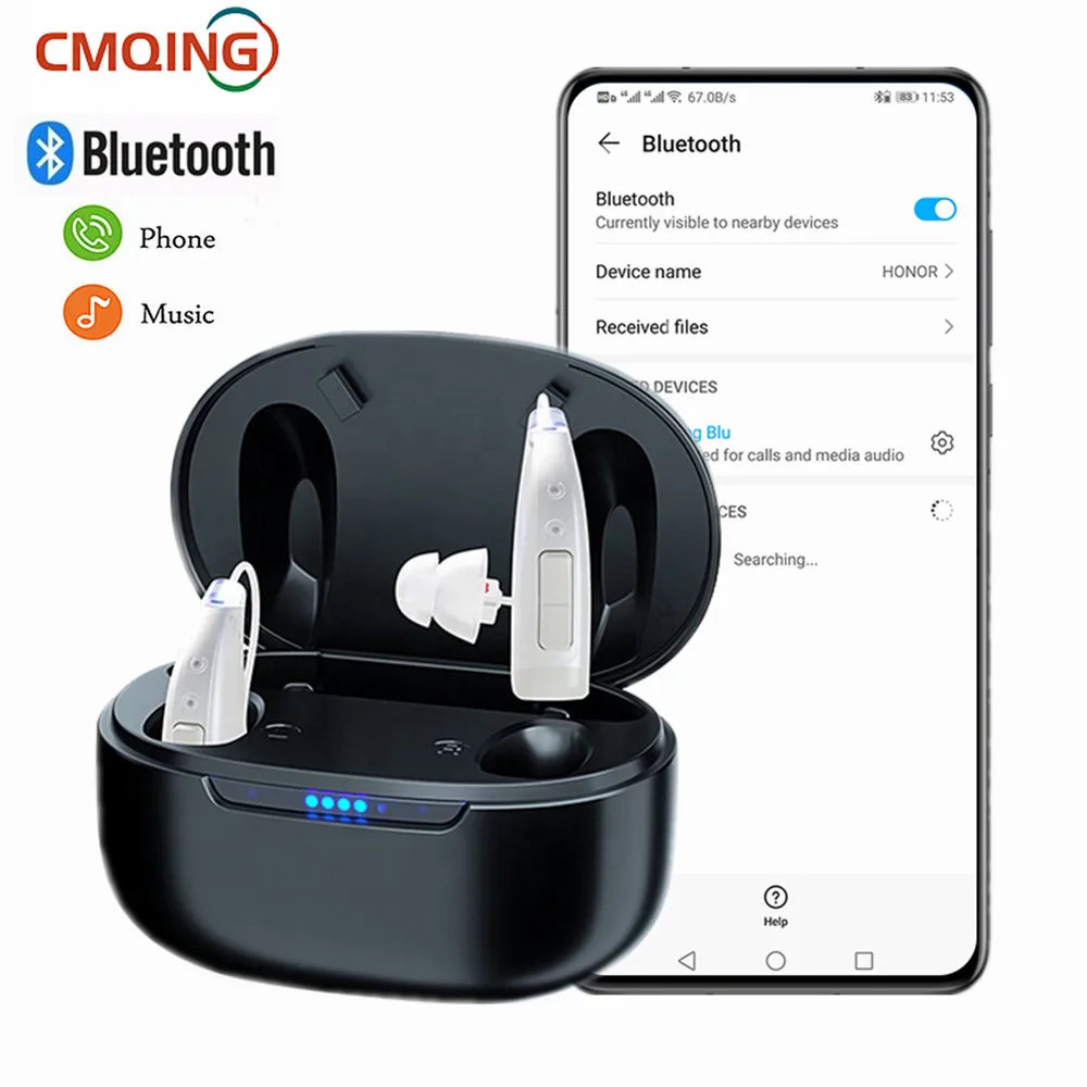 Bluetooth-слуховые аппараты перезаряжаемый цифровой слуховой аппарат с зарядным