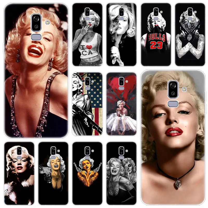 Горячая Мэрилин Монро силиконовый чехол для Samsung Galaxy J2 Pro J4 Plus J6 J7 Prime J8 2018 Core J3 2016 J5