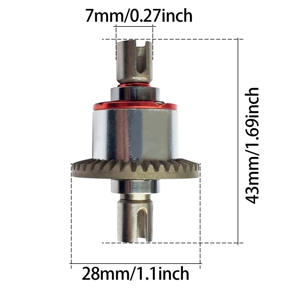 

Metal RC Car Spare Parts Main Central Axle Drive Shaft Differential Gear For WLtoys 144001 1/14 RC Model