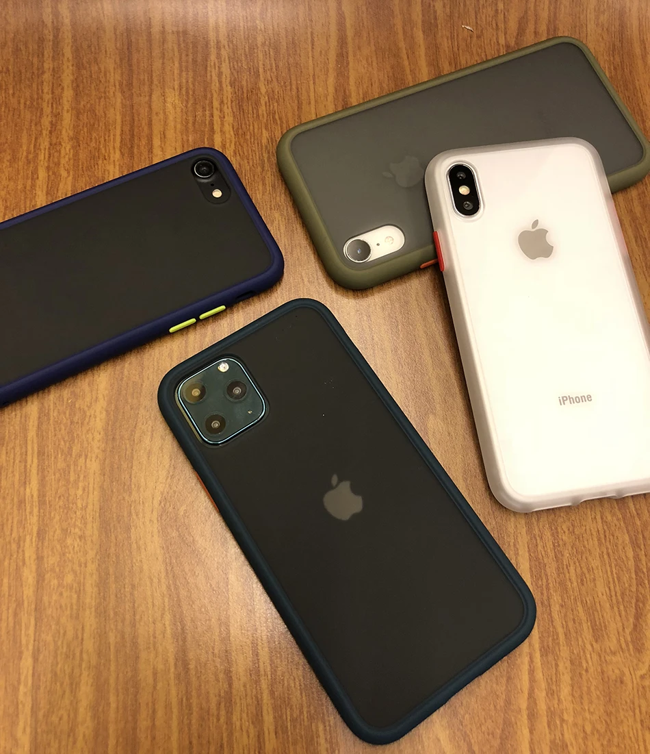 Противоударный силиконовый чехол-бампер для iPhone 11 Pro Xs Max Xr X, прозрачный 360 матовый защитный чехол для iPhone 7 8 Plus, Fundas