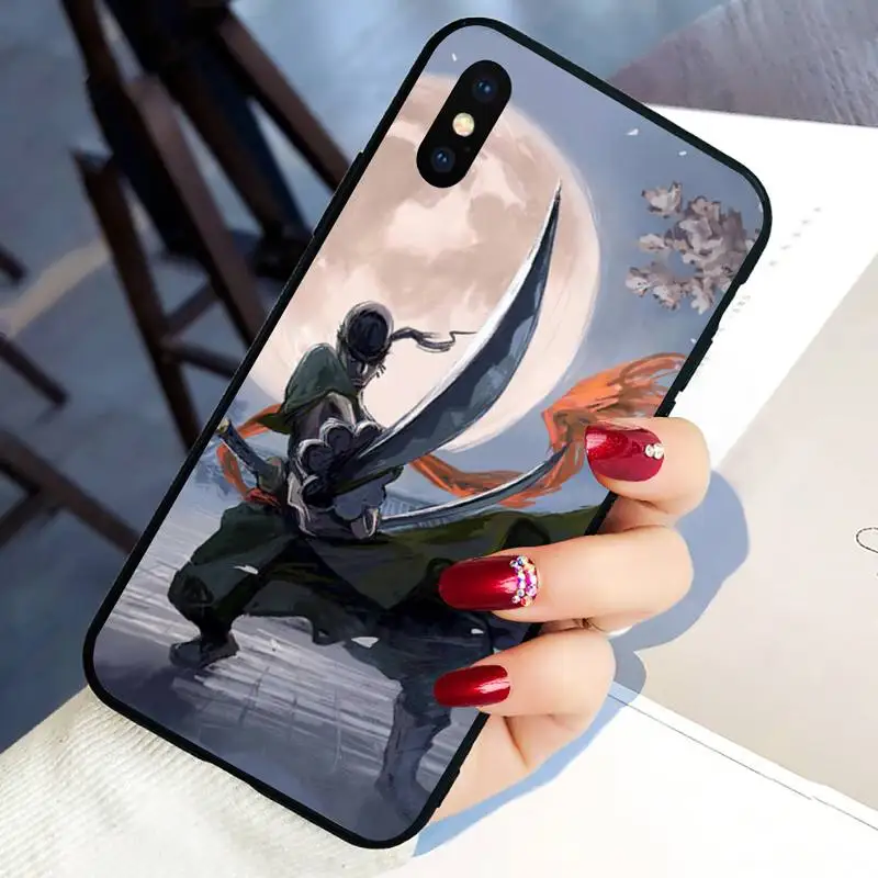 

One Piece Roronoa Zoro Phone Case For Black-Iphone 5 5s se 6 6s 7 8 11 12 X Xs Xr Pro Plus Max Mini Cover
