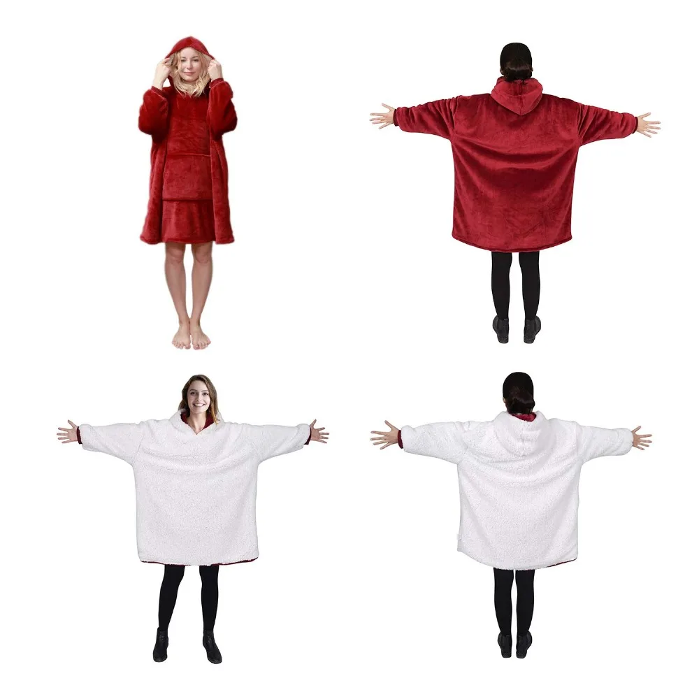 

Blanket with Sleeves Women Oversized Hoodie Fleece Woemen Hoodies Sweatshirts Giant TV Blanket Winter Warm Hoodie Blanket