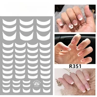 1 sheet floral heart nail sticker geometric lines flower leaf water transfer decals stickers paper for nails diy decoration foil