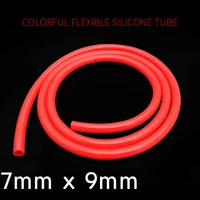 colorful flexible silicone tube id 7mm x 9mm od food grade non toxic drink water rubber hose milk beer soft pipe connector