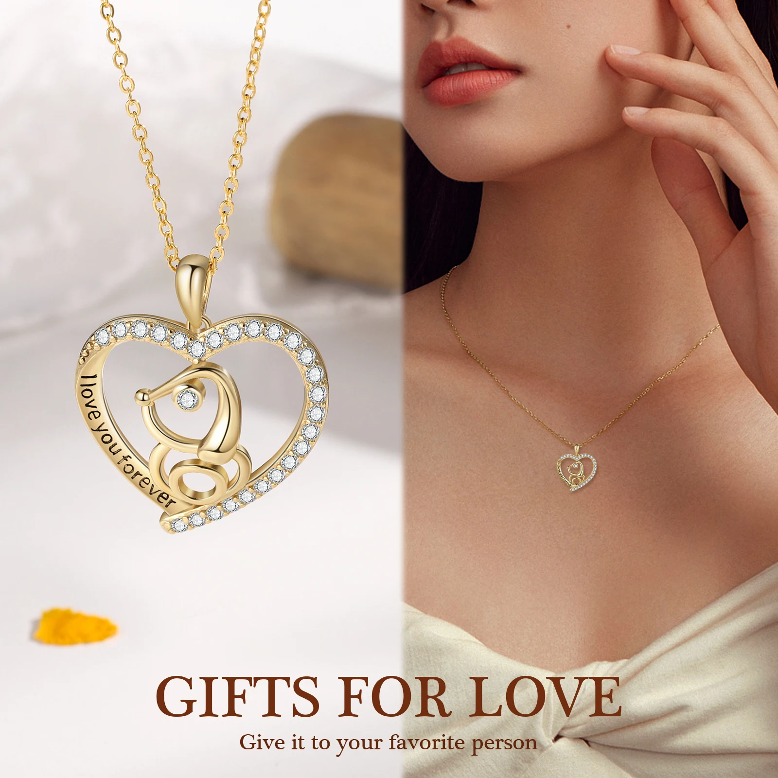 

Heart Shaped Dog Necklaces Pendant with Zircon Women's Neck Chain Choker Necklaces Fashion Wedding Jewelry for Women 2021 Trend