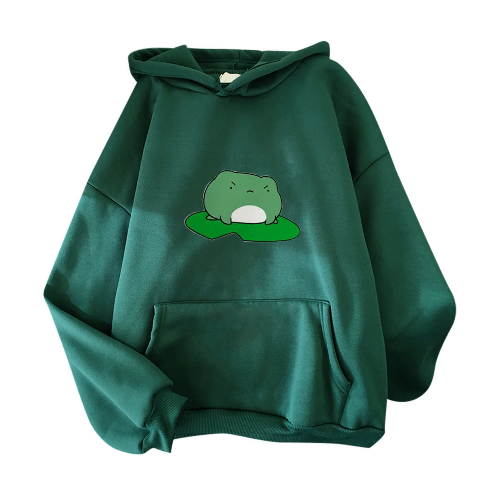 Women's Oversized Korean Fashion New Stitching Cute Plus Velvet Long-Sleeve Hooded Sweatshirt Top Couple Wear