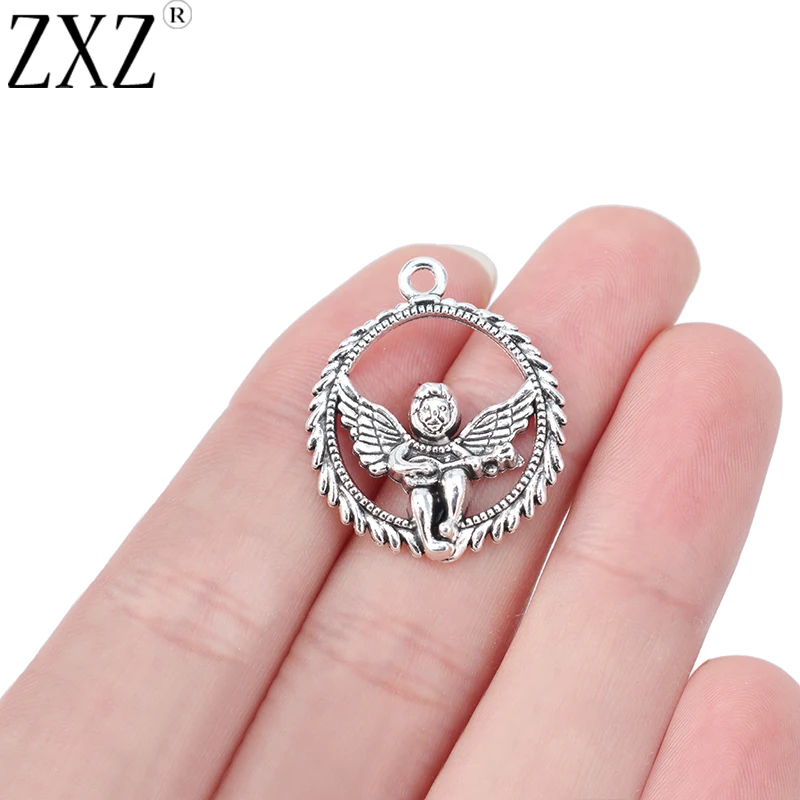 ZXZ 10 шт. круглые музыкальные гитары амулеты ангелы бусины для Nekcklace ювелирных